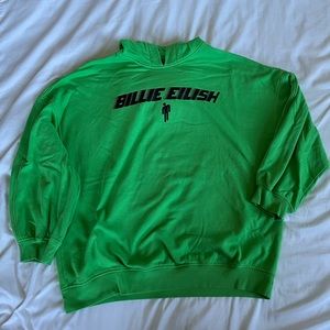Billie Eilish Oversized Green Hoodie